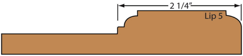 cross section of Hallmark cabinet door